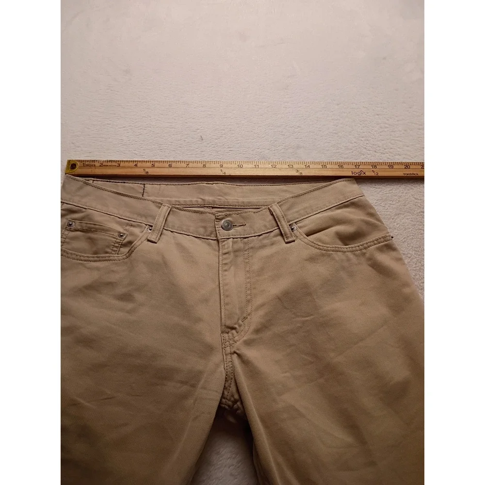 Levis 514 Straight Fit Khaki Tan Pants Men's Cotton Twill Chinos Five Pocket